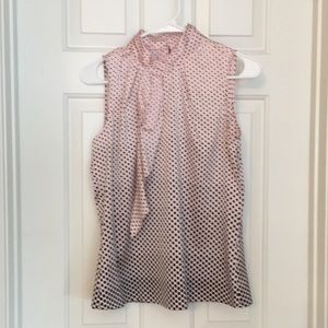 Pink/polka dot Sleeveless Blouse